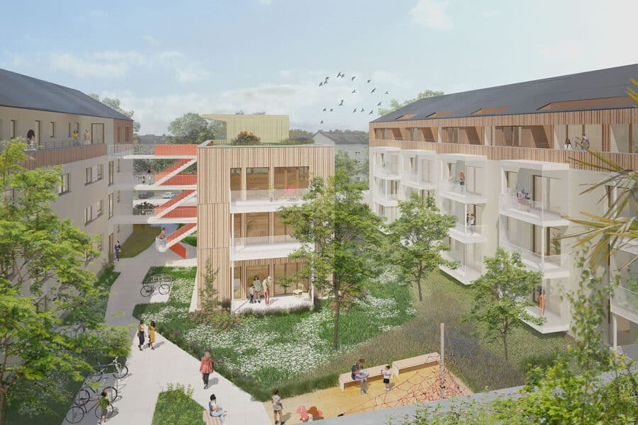 Die Visualisierung ermöglicht einen Blick auf den Satelliten von Haus 28A. - 01