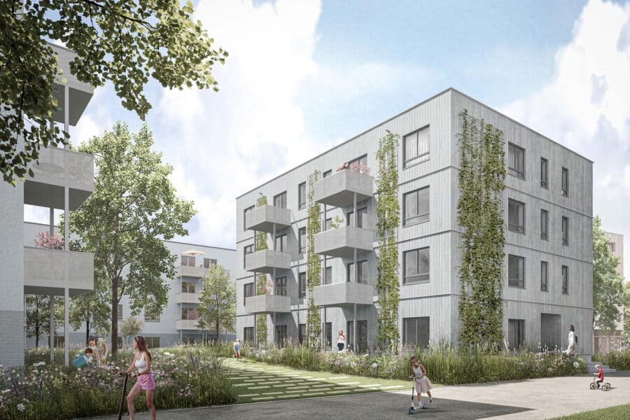 Mit dem Pilotprojekt TYPENHAUSeco errichtet die STADT UND LAND Wohnbauten- Gesellschaft mbH ein Gebäude, das ressourcen- und gleichzeitig kosteneffizient umgesetzt werden kann.