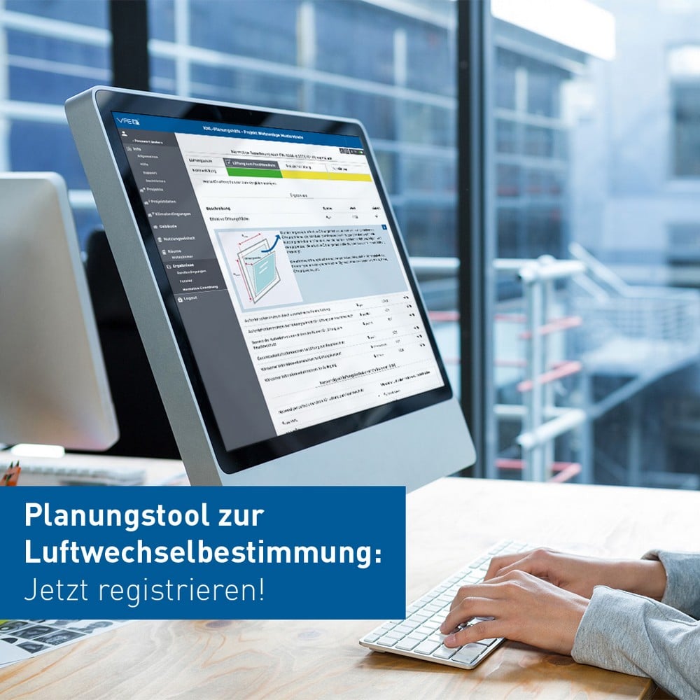 Software des Verbands Fensterautomation und Entrauchung E. V. – KNL-Planungshilfe zur Luftwechselbestimmung